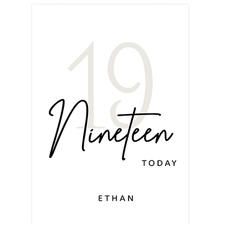 Nineteen Today