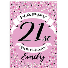 Twenty First Pink Polka Dots