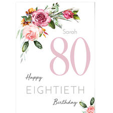 Eightieth Birthday Floral