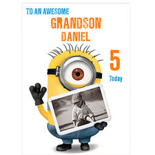 Minions Birthday Any Age and Relation Photo Upload