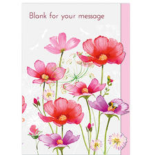 Blank Message Pink Flowers