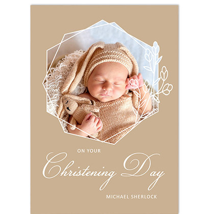 Christening Floral Frame