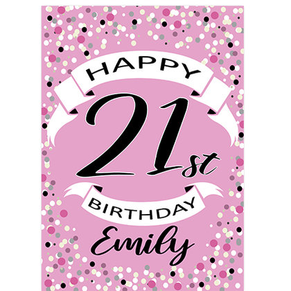 Twenty First Pink Polka Dots