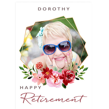 Retirement Floral Frame